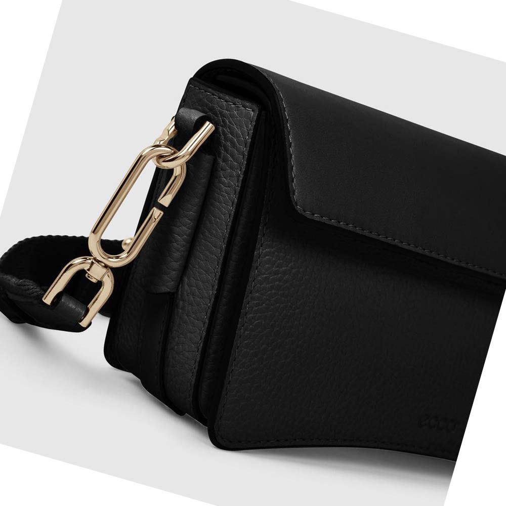 Ecco TEXTUREBLOCK PINCH COMPACT Skulderveske Dame Svarte | NO 385KOR